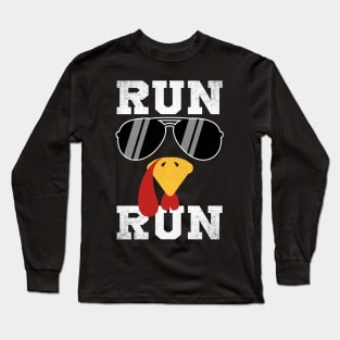 Turkey Run Thanksgiving Trot Squad Running Turkey Trot Long Sleeve T-Shirt